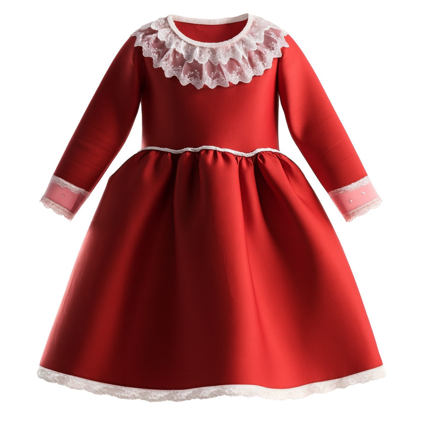 Girls’ Timeless Lace Collar Dress