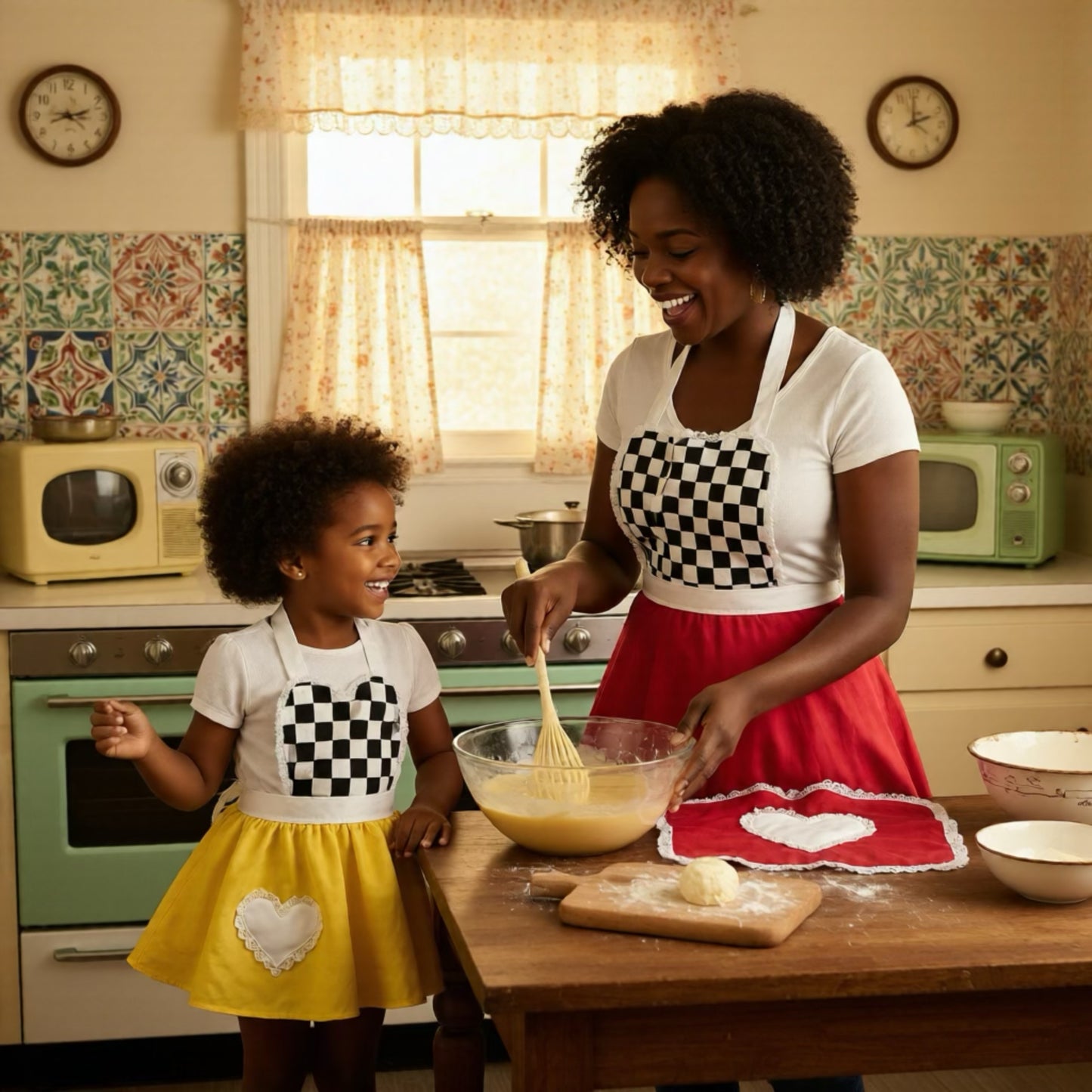 The Classic Checkerboard Heart Apron — Elegance Meets Everyday Joy